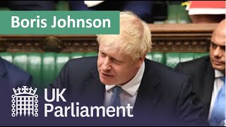 Prime Minister Boris Johnsons first House of Commons Statement 25 July 2019 [upl. by Falo]