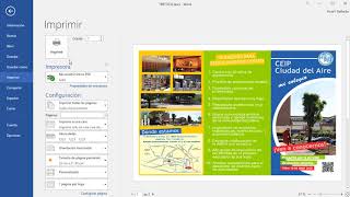 CÓMO IMPRIMIR UN TRÍPTICO EN WORD [upl. by Ennaitak]