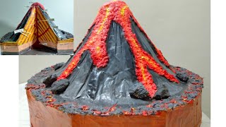 How To Make Volcano Model For School Project  Inside Of Volcano  Simple And Easy Projects [upl. by Misti134]