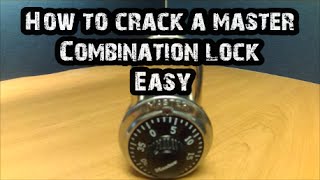 How To Crack a Master Lock Combination Lock EASY 🔴 [upl. by Cordalia]