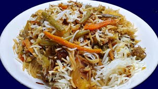 Mauritian Cuisine Easy Vegetable Biryani Recipe  Briani Légumes Mauricien [upl. by Hnid]