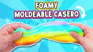 CÓMO HACER FOAMY MOLDEABLE CASERO 🌈 Craftingeek [upl. by Jena]