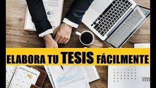 CÓMO HACER UNA TESIS FÁCILMENTE  ESTRUCTURA [upl. by Flyn]