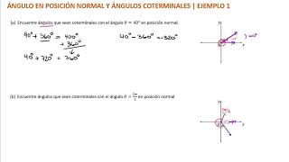 Ángulos coterminales  Ejemplo 1 [upl. by Aveer]