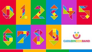 PUZZLES TANGRAM  NÚMEROS del 0 al 9  By CARA BIN BON BAND [upl. by Samal]