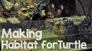 How to make AquaTerrarium for Turtle with Waterfall [upl. by Thorne245]