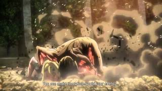 Eren Titan Form vs Annie Titan Form Final Battle Shingeki No Kyojin  SNK [upl. by Chavey]