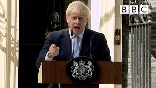 Boris Johnsons first speech as Prime Minister  FULL SPEECH  BBC [upl. by Ettezil]