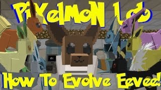 Pixelmon Lab How To Evolve Eevee Into All Eeveelutions Minecraft Pokemon Mod [upl. by Ocsecnarf]