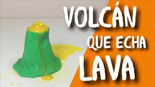 VOLCÁN DE PLASTILINA QUE ECHA LAVA [upl. by Sidnak]