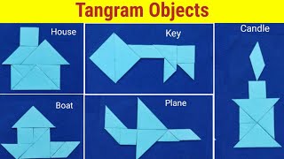 5 Tangram objects  Tangram activity  Tangram objects  Tangram Puzzles [upl. by Yerroc]