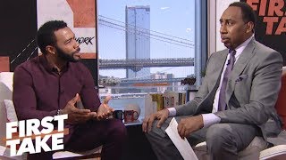 Stephen A and Omari Hardwick talk ‘Power’ and Georgia football  First Take  ESPN [upl. by Aikim]