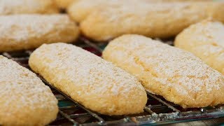 Ladyfingers Recipe Demonstration  Joyofbakingcom [upl. by Dorothee]