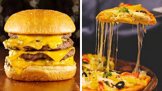 40 DELICIOUS FAST FOOD HACKS  5Minute Pizza And Burger Recipes [upl. by Aitselec795]