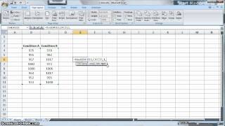 ttest in Microsoft Excel [upl. by Cleon150]