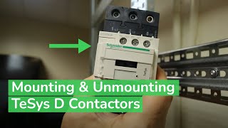 Mounting amp Unmounting TeSys D Contactors to DIN Rails  Schneider Electric Support [upl. by Schell]