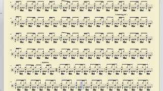 Meshuggah  Bleed Drums only with scrolling transcription [upl. by Westberg345]