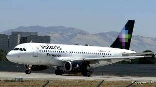 Volaris Airlines A319 CLOSE UP Takeoff From San Jose International Airport [upl. by Reahard]