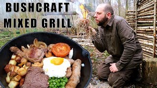 Bushcraft Mixed Grill on Campfire [upl. by Elyr]