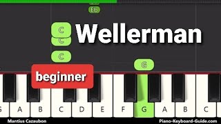 Wellerman  Slow Easy Piano Tutorial  Right Hand Sea Shanty [upl. by Drugge]