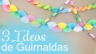 🎊 Como hacer GUIRNALDAS de PAPEL TresTulipanesRojos [upl. by Hynda]