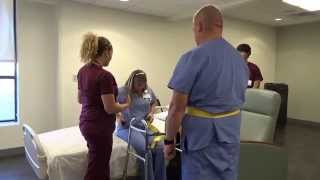 Physical Therapy Transfer Training  How To Transfer From Wheelchair To Bed [upl. by Karp257]