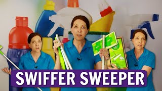 Swiffer Sweeper Dry and Wet Mop Product Review  How to Mop Hardwood Floors [upl. by Case207]