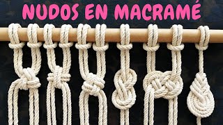 6 nuevos NUDOS en MACRAMÉ paso a paso  6 New Macrame Knots [upl. by Hunfredo]