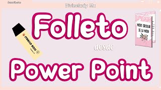 COMO HACER UN FOLLETO CREATIVO EN POWER POINT DIPTICO [upl. by Siravat]