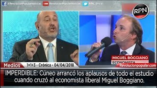 MONUMENTAL cruce entre Santiago Cúneo y el economista liberal Miguel Boggiano [upl. by Sitnerp]