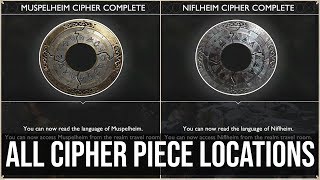 Trilingual Trophy Mupselheim and Niflheim Cipher Piece Locations  God of War 2018 [upl. by Adnohsek]