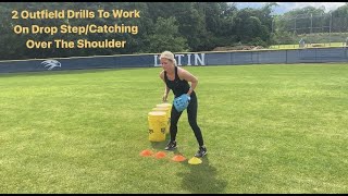 2 Outfield Drills To Work On Drop StepCatching Over The Shoulder [upl. by Perrins]