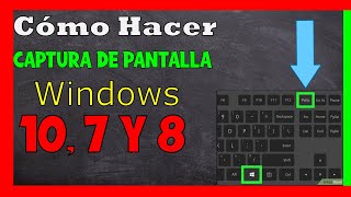 Como Tomar Captura de Pantalla en Computadora ✅ Windows 10 Windows 7 y 8 [upl. by Llerud]