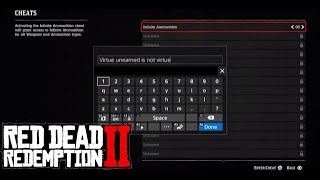 Red Dead Redemption 2  How do you enter Cheat Codes  Please Read Description First PS4 [upl. by Akenal108]