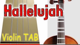 Hallelujah  Violin  Play Along Tab Tutorial [upl. by Trinia305]