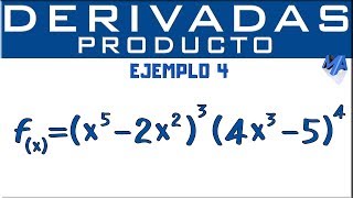 Derivada de un producto  Ejemplo 4  Regla de la cadena [upl. by Iegres]