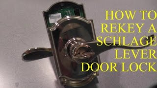 How to Rekey A Schlage LEVER Lock [upl. by Atiugal444]