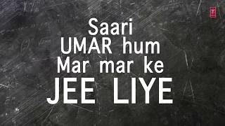 Give Me Some Sunshine Lyrical Video SAARI UMAR HUM MAR MAR KE JEE LIYE 3 IDIOTS MOVIE SONG [upl. by Mas111]