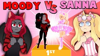 MOODY vs SANNA in Fashion Famous  Roblox [upl. by Halbert]