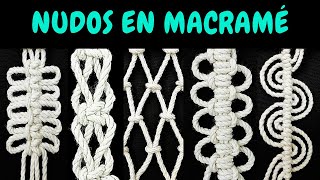 5 nuevos NUDOS en MACRAMÉ paso a paso  5 New Knots in Macrame [upl. by Hnil419]