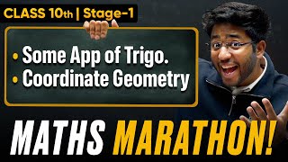 Class 10th Maths Maha Marathon  Some App of Trigonometry amp Coord Geometry 🔥  Shobhit Nirwan [upl. by Hsirap]