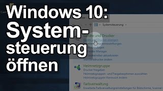 Windows 10 Systemsteuerung öffnen ✓ [upl. by Naujaj827]