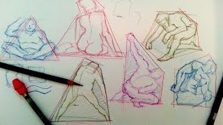 How to sketch amp draw people Part 3  What is Blocking In How to blockin the figure [upl. by Starlin669]