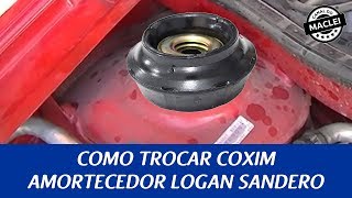 COMO TROCAR COXIM AMORTECEDOR DIANTEIRO RENAULT LOGAN SANDERO [upl. by Keavy]