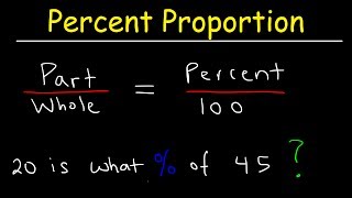 Part Whole amp Percent Proportion Word Problems [upl. by Ahsoyem]