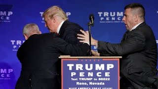 Donald Trump rushed off stage during rally in Nevada [upl. by Rubenstein]