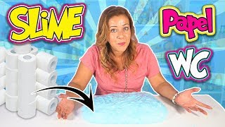 SLIME con PAPEL higiénico  TOILET PAPER SLIME  COMO SE HACE SLIME [upl. by Ydaf]