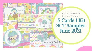 5 Cards  Doodlebug Designs Fairy Garden  SCT Sampler June 2021 [upl. by Nnil]