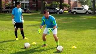 Goalkeeper Footwork and Catching Drills [upl. by Adliwa]