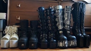 My Platform ShoeGoth Boot Collection  2015 [upl. by Leseil]